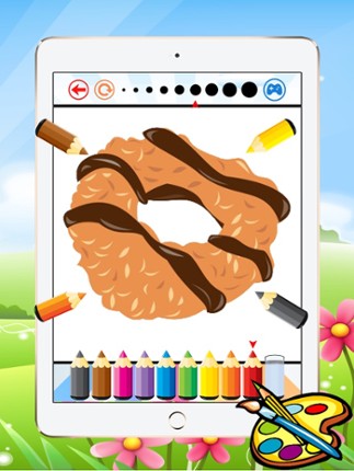 Food Coloring Book For Kids - All In 1 Drawing and Painting Free Printable Pages screenshot