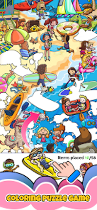 Sticker book & coloring puzzle Image