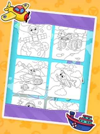 Coloring book: Transport screenshot