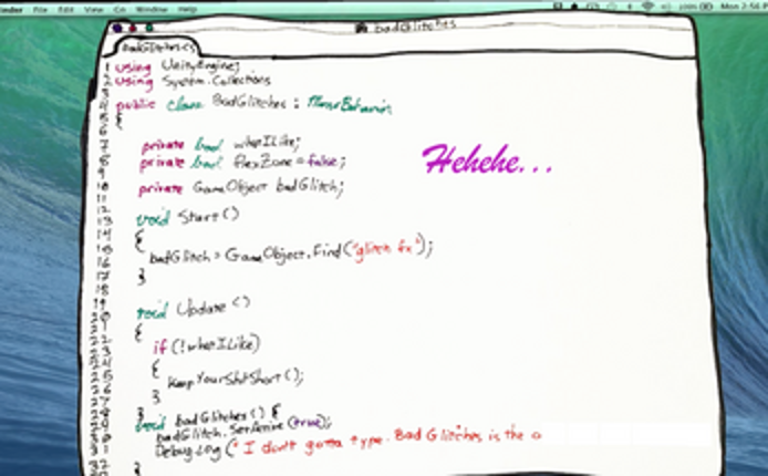 badGlitches(); screenshot