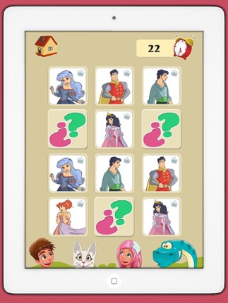 Memory game princesses: learning game of brian training for girls and boys screenshot