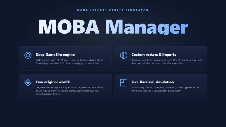 MOBA Manager screenshot