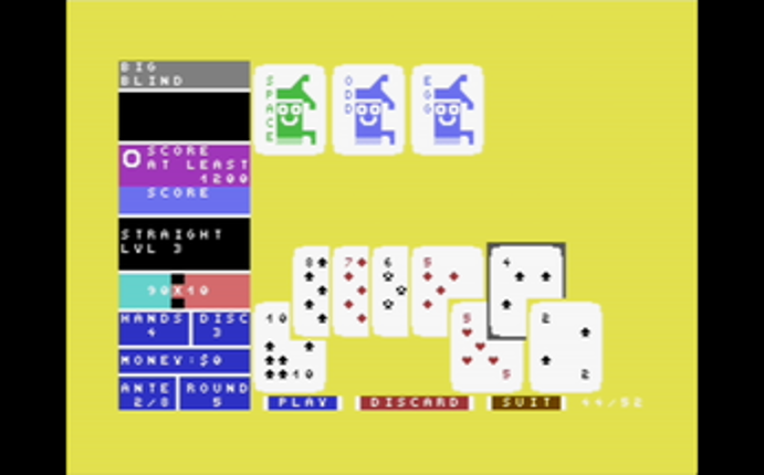 Bal8tro - the 8-bit poker roguelike for C64 / Commodore 64 Image