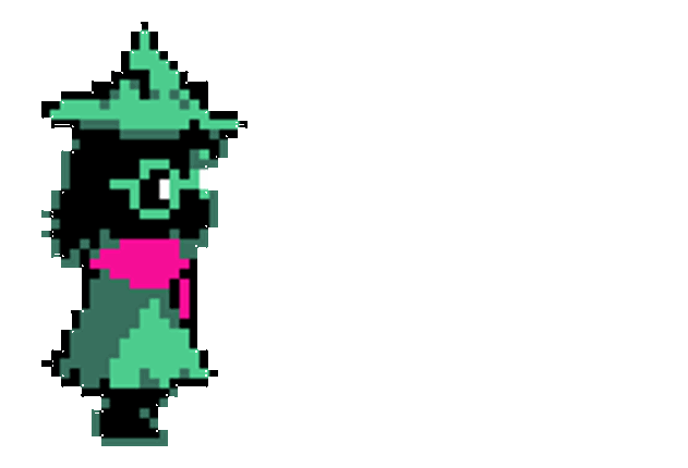 Ralsei has a gun, but otherwise everything's normal screenshot