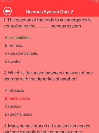 Human Nervous System Trivia screenshot