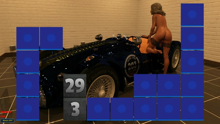 Sexy Memory Puzzle: Sports Car Futanari Image