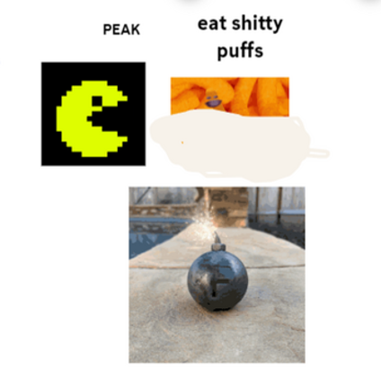 Eat cheesy puffs screenshot