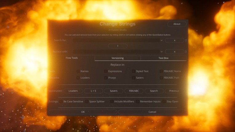 Fusion “Change Strings” Script – Batch Change Names, Expressions, Filepaths Image