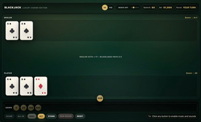 BlackJack HTML5 screenshot