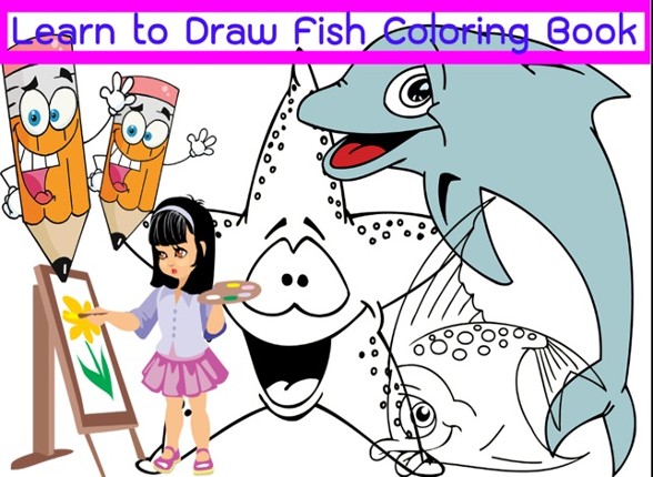 Learn to Draw Fish Coloring Book for Children screenshot