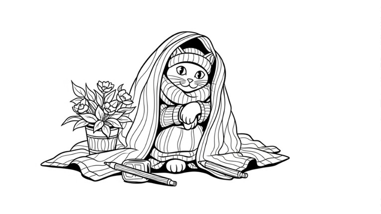 100 Cats Lost in the 19th Century Find & Color Image