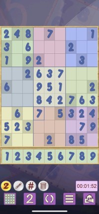 Sudoku V+, soduko puzzle game screenshot