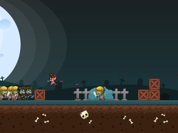 Super Ninja VS Zombie - Run And Fight In Graveyard screenshot