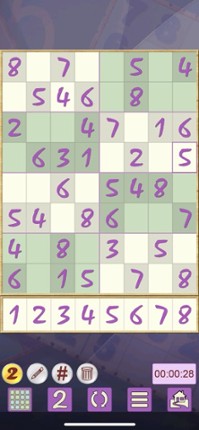 Sudoku V+, soduko puzzle game screenshot