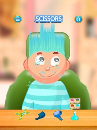 Child game / Cut light blue hair screenshot