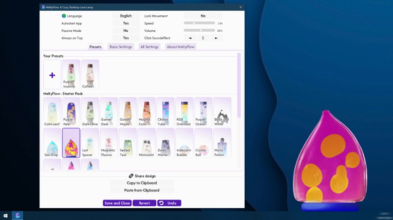 MeltyFlow: A Cozy Desktop Lava Lamp screenshot