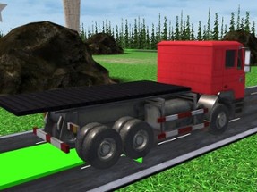 Truck Driving Construction Transport Image