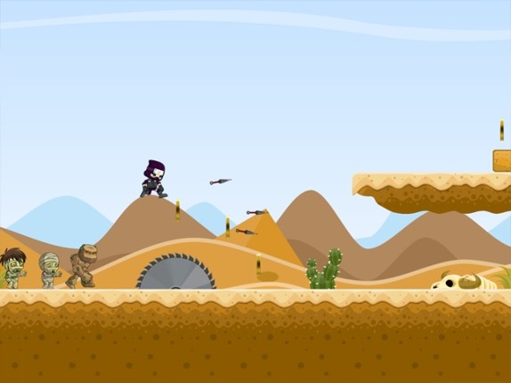 Super Ninja VS Zombie - Run And Fight In Graveyard screenshot