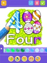 Coloring Glitter Numbers Image