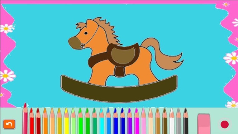Dream dolls and toys coloring for kindergarten screenshot