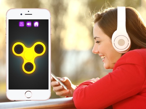 Fidget Spinner Wheel Toy - Neon Glow In The Dark Image