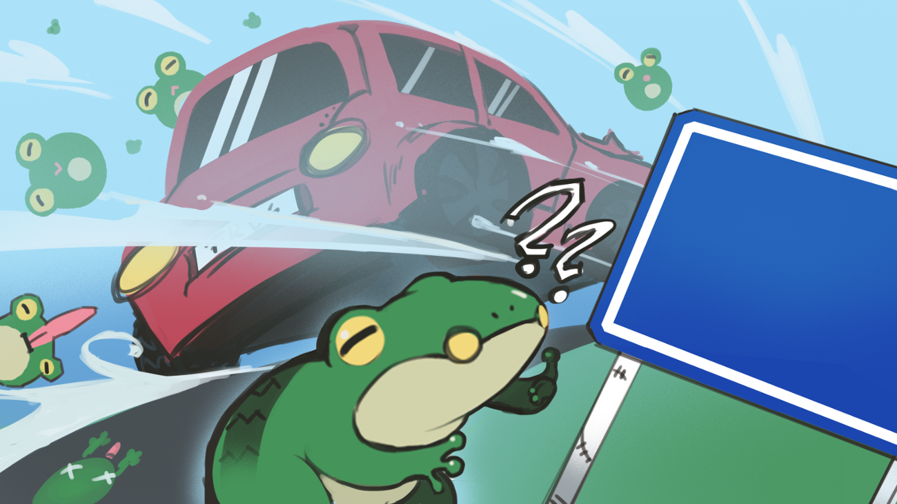 Games like Why did the car cross the frog?