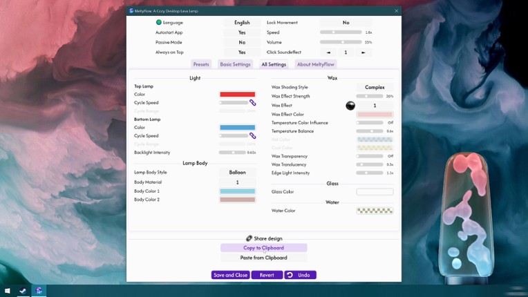 MeltyFlow: A Cozy Desktop Lava Lamp screenshot