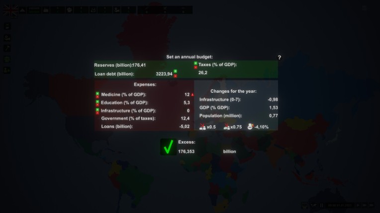 Simulator of Countries screenshot