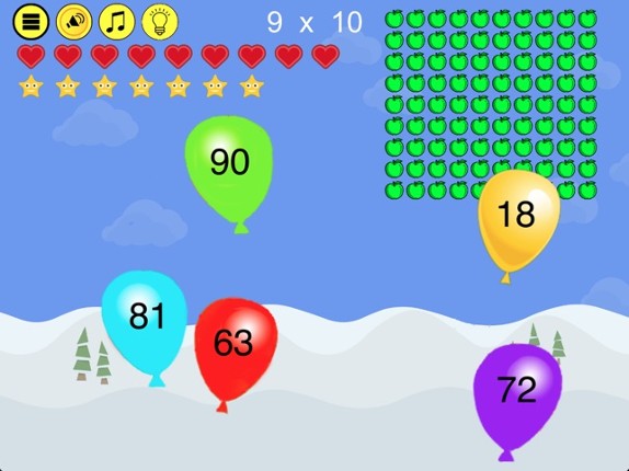 Times Tables Balloon Pop screenshot