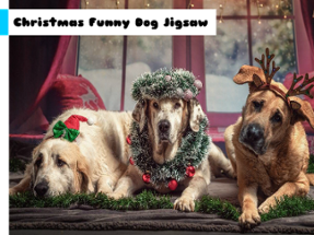 Christmas Funny Dog Jigsaw Image