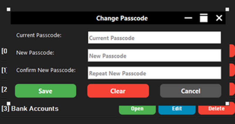 Virtual Safe Vault - Desktop Application screenshot