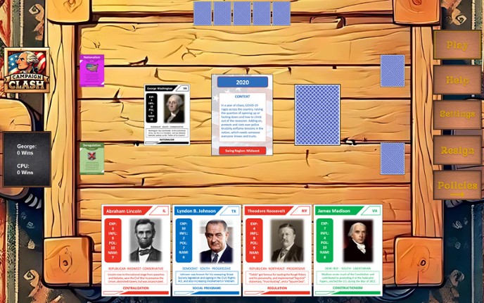 Campaign Clash: The U.S. History Card Game Image