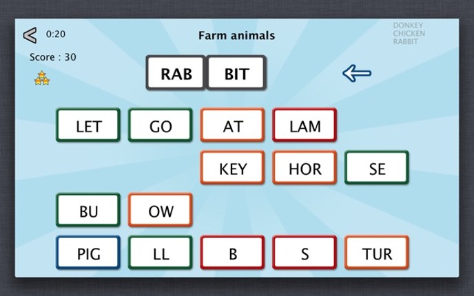 Word Domino - Letters game for kids and grownups screenshot