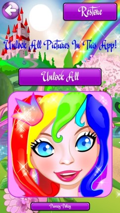 Coloring Pages with Princess Fairy for Girls - Games for little Kids &amp; Grown Ups screenshot