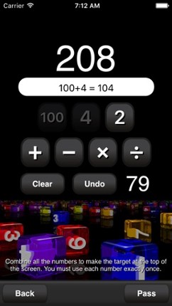 Conundra Math: a brain training number game for iPhone and iPad screenshot