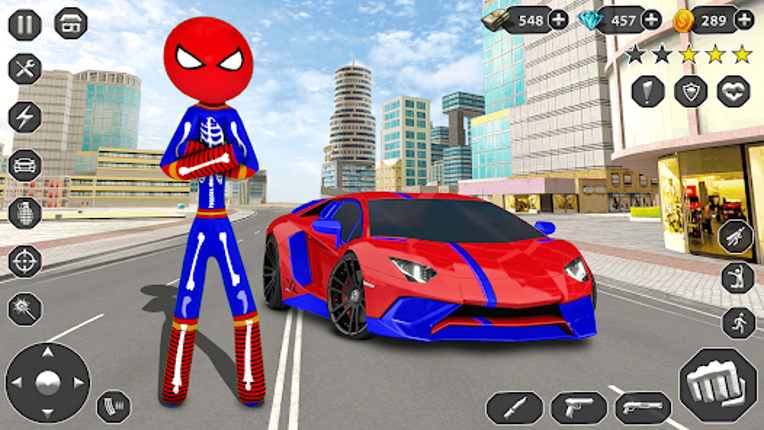 Stick Rope Hero Superhero Game screenshot