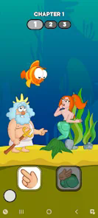 Neptune vs Mermaid: Fish Prank Image