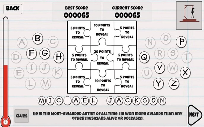 Hangman Celebrity Edition screenshot