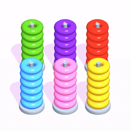 Hoop Stack - Color Puzzle Game Image