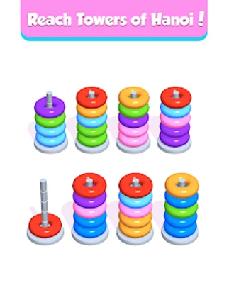 Hoop Stack - Color Puzzle Game Image