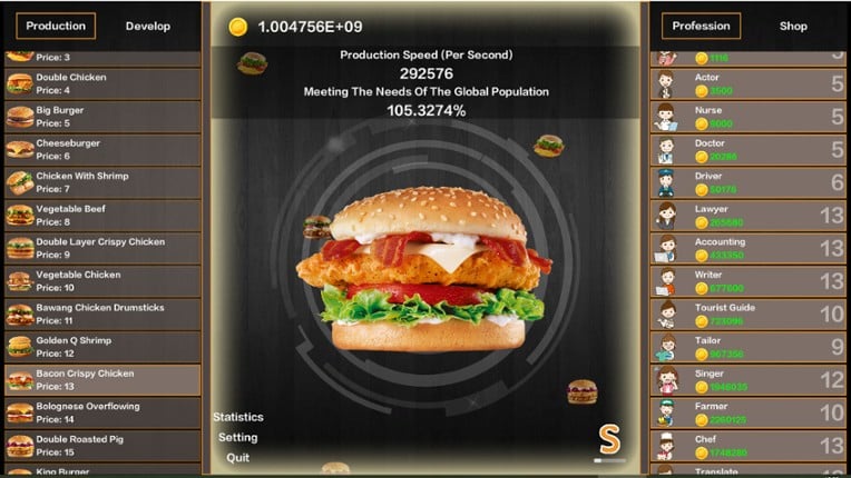 Idle Hamburgers Save the World screenshot