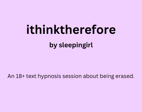 ithinktherefore - text hypnosis session Image