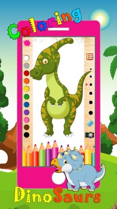 Dinosaur Coloring Book 2 - Dino Animals Draw,Paint And Color Educational All In One HD Games Free For Kids and Toddlers screenshot