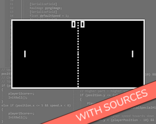 Pong (with unity sources) Image