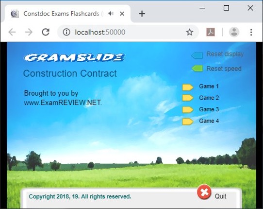 CramFLASH Construction Contract Exam Random Flashcard Apps Game Cover