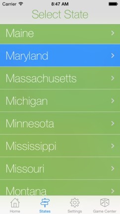 States And Plates, The License Plate Game screenshot