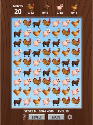 Farm Animal Match 3 Game screenshot