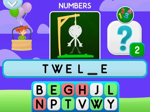 Hangman for Kids. Astrokids screenshot