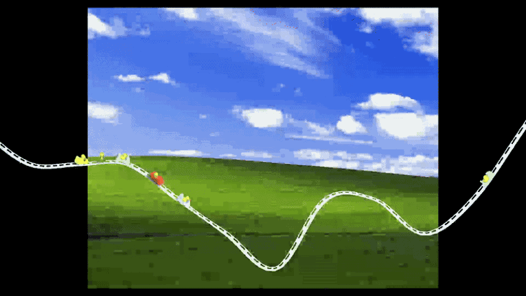 Idle Desktop Roller Coaster screenshot