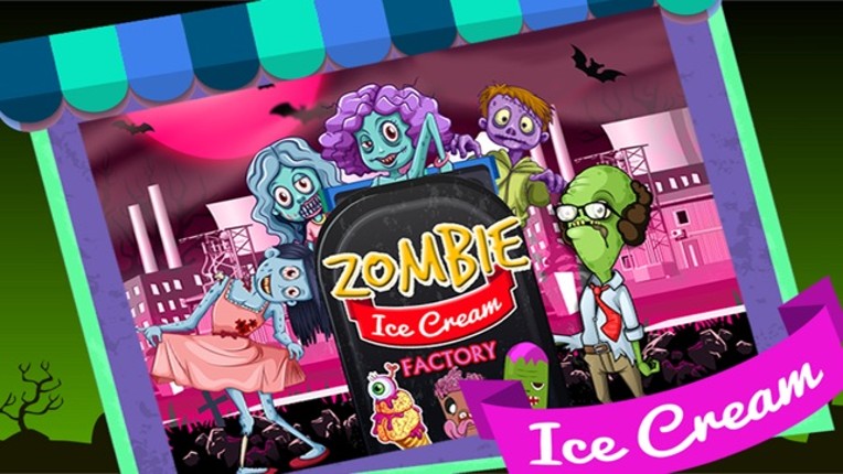 Zombie Ice Cream Factory Simulator - Learn how to make frozen snow cone,frosty icee popsicle and pops for zombies in this kitchen cooking game screenshot